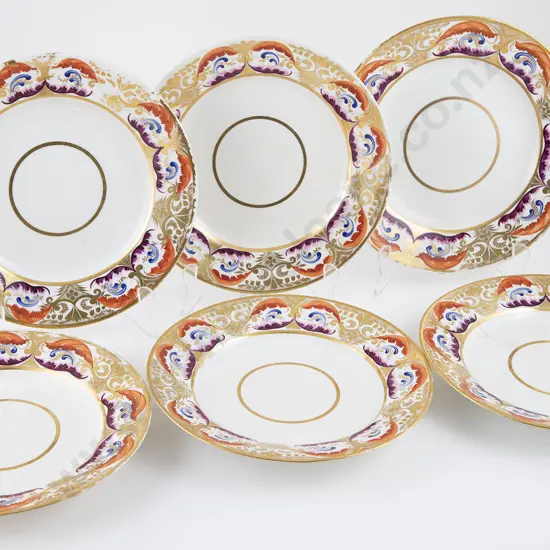 Set Six Early C19th Duesbury Derby Side Plates