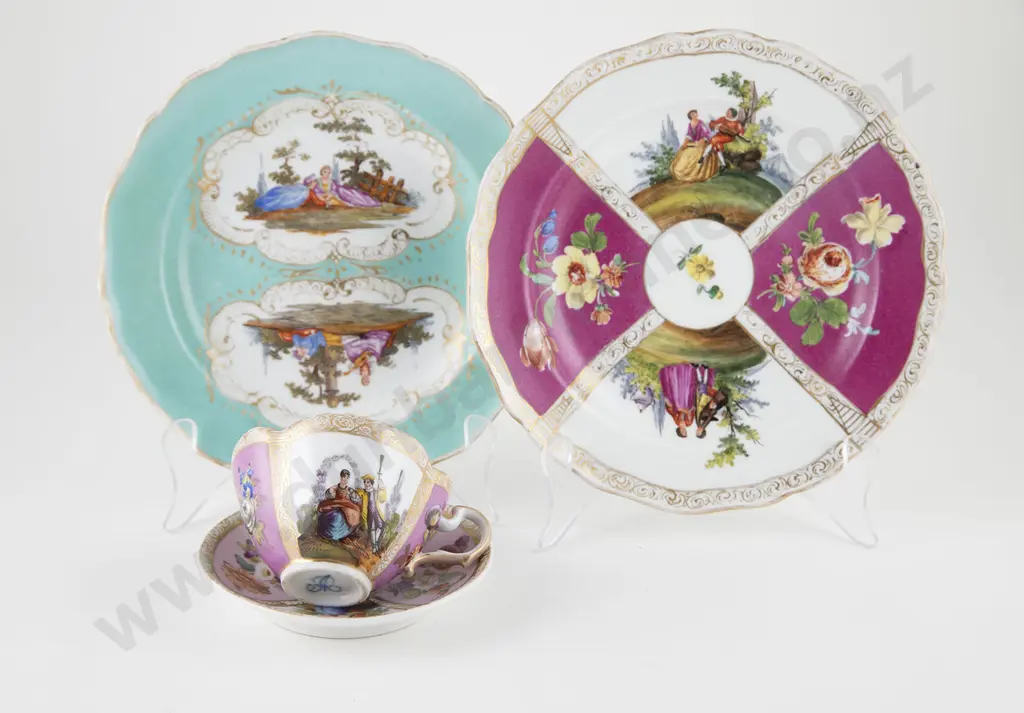 Two C19th Meissen Plates Image 1++