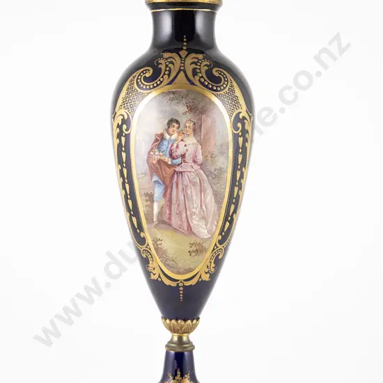 Late C19th Sevres Patten Ovoid Vase & Cover