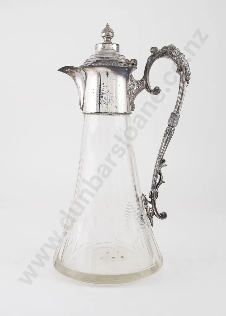 Art Deco Cut Glass Claret Jug Image 1++