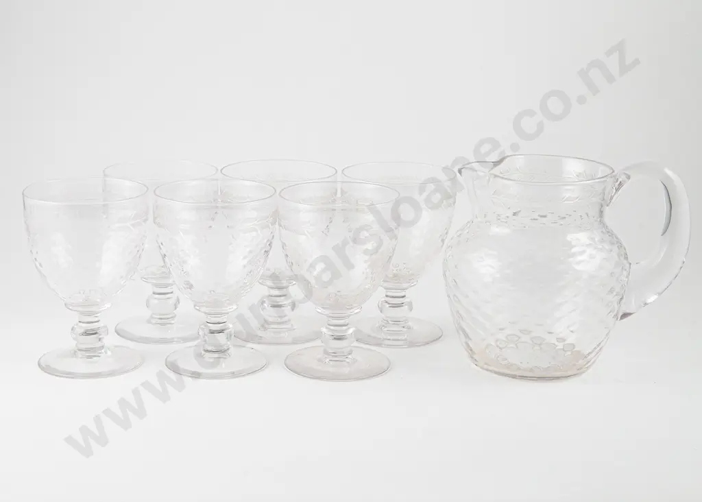 Stuart Crystal Set Six Goblets Image 1++
