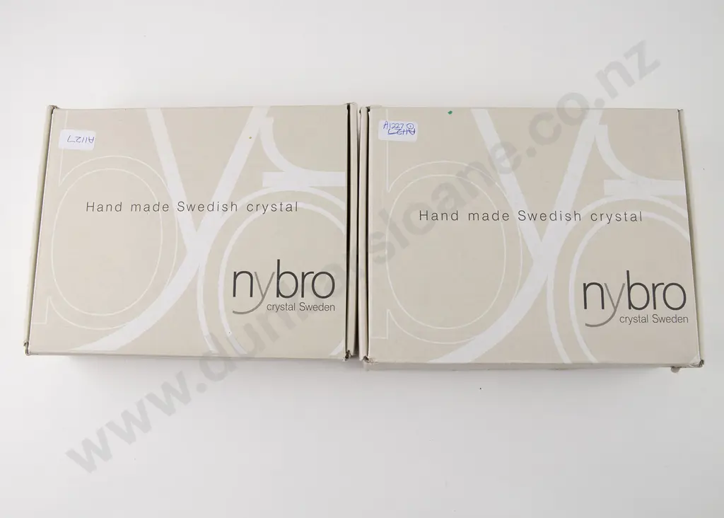 Modern Pair Nybro Swedish Crystal Bookends Image 1++