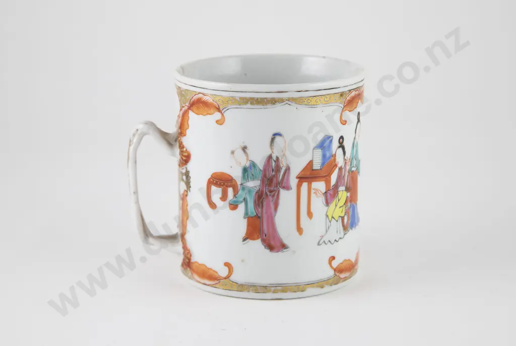 C18th Chinese Mandarin Export Ware Tankard Image 1++