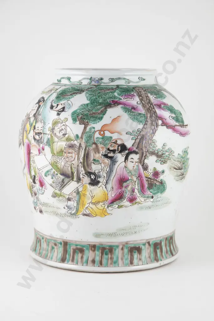 Late C19th Cantonese Export Ware Ginger Jar Image 1++