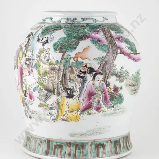 Late C19th Cantonese Export Ware Ginger Jar