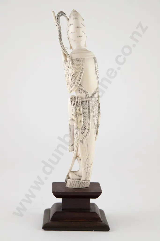 Antique Carved Ivory Warrior Figure Image 1++