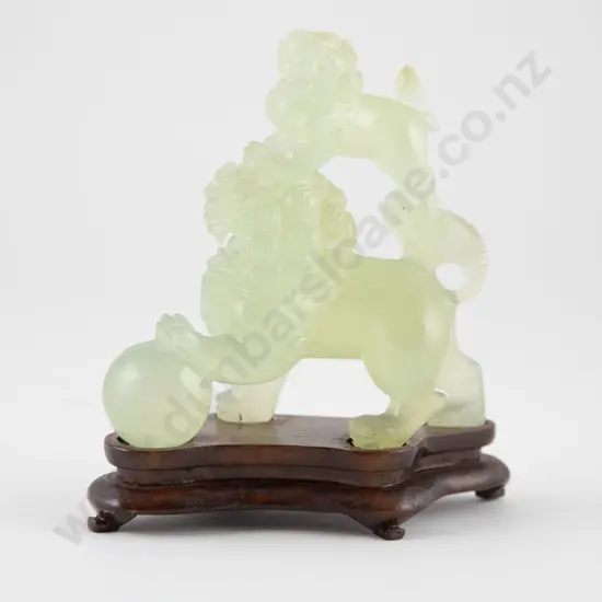 Chinese Celadon Jade Temple Dog