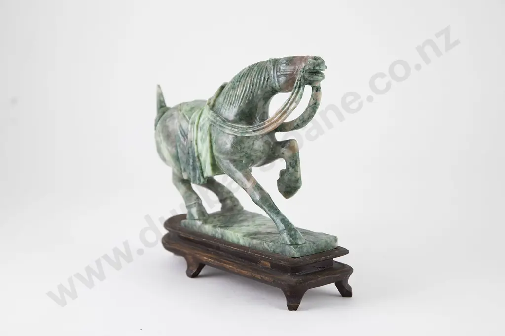 Carved Jade Tang Style Horse Image 1++