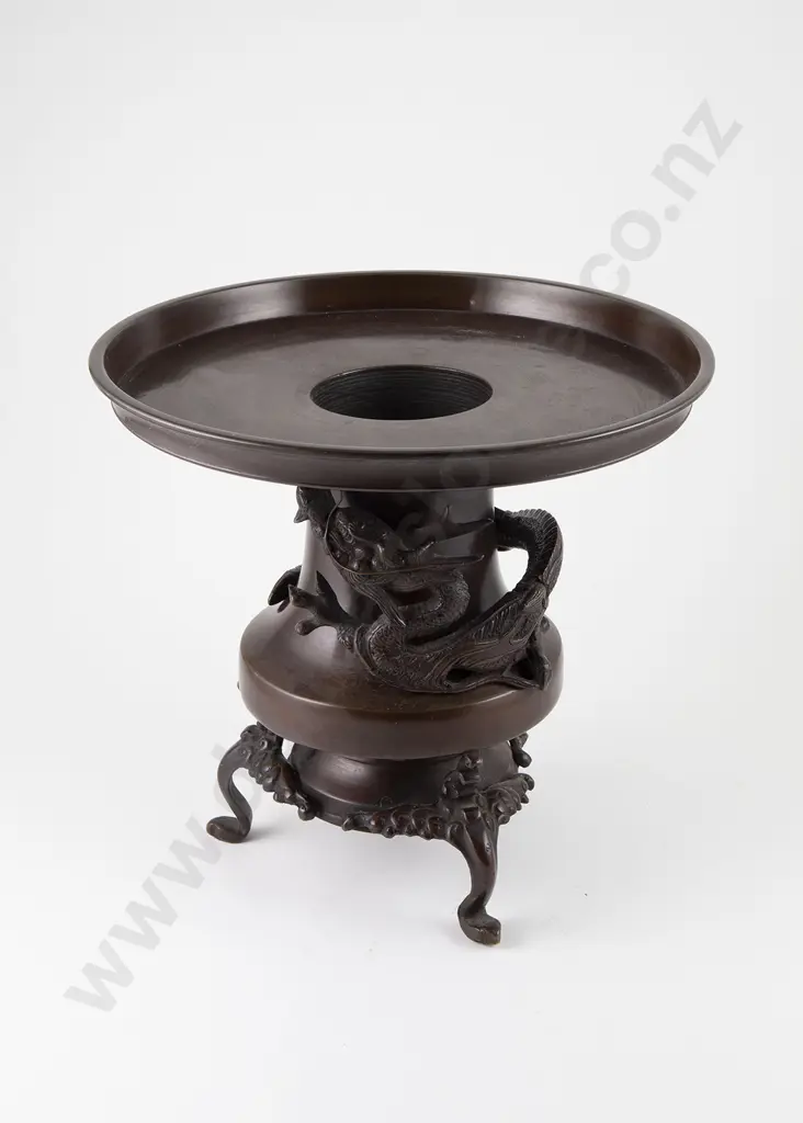 Japanese Bronze Ikenobu Vase Image 1++