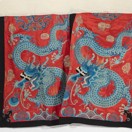 Late C19th Chinese Silk Wrap Around Skirt