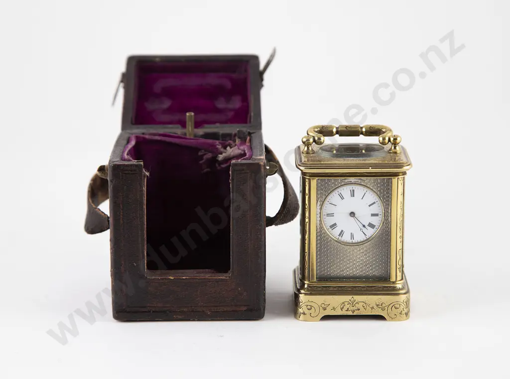 Small Victorian Brass Cased Carriage Clock Image 1++