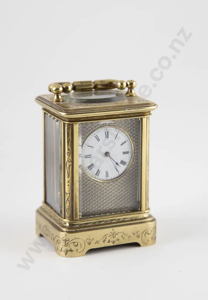 Small Victorian Brass Cased Carriage Clock Image 1++