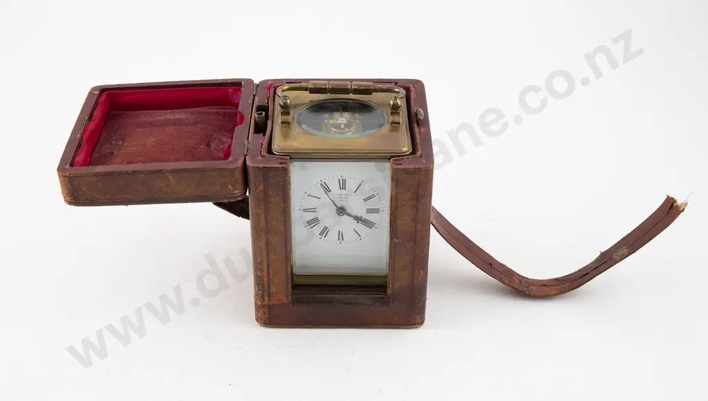 Victorian Brass Cased Carriage Clock & Case Image 1++
