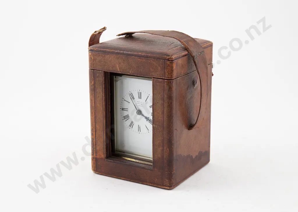 Victorian Brass Cased Carriage Clock & Case Image 1++