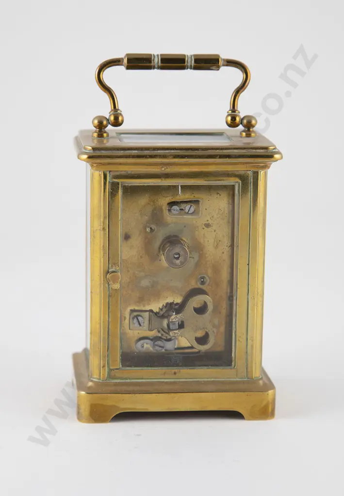 Late Victorian Brass Cased Carriage Clock Image 1++