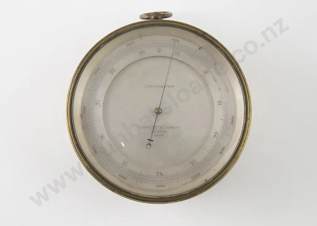 Brass Cased Negretti & Zambra Compensated Barometer Image 1++