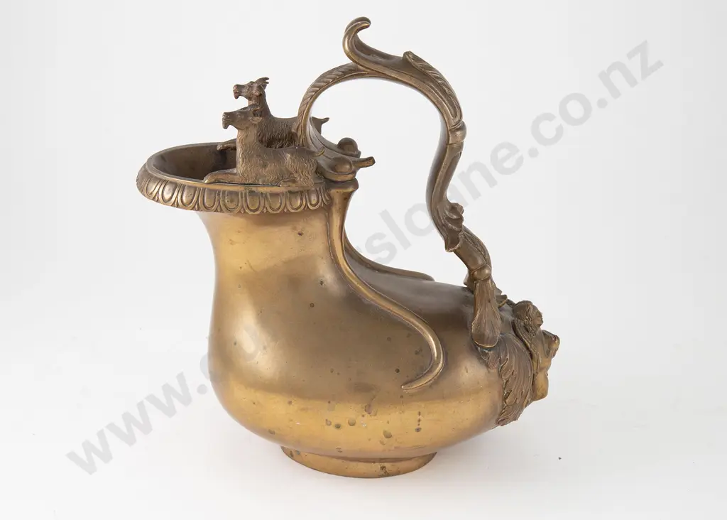 Late C19th Italian Grand Tour "Askos" Bronze Ewer Image 1++
