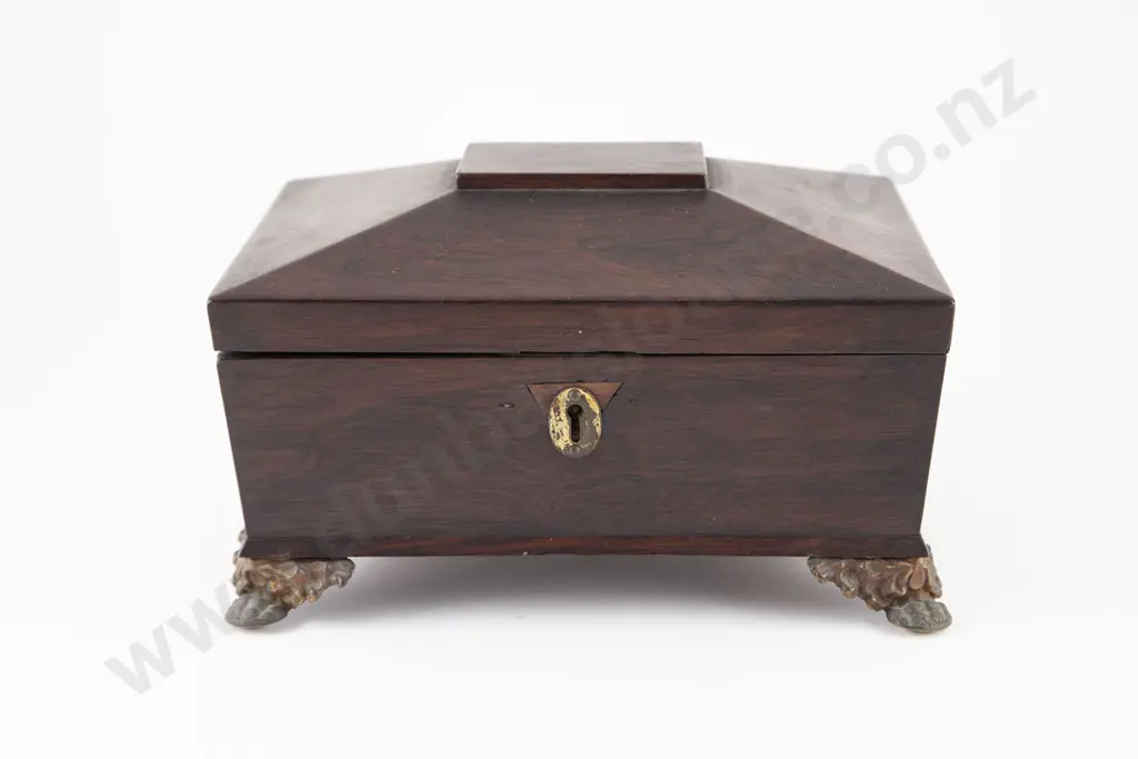 Regency Rosewood Sarcophagus Sewing Box Image 1++