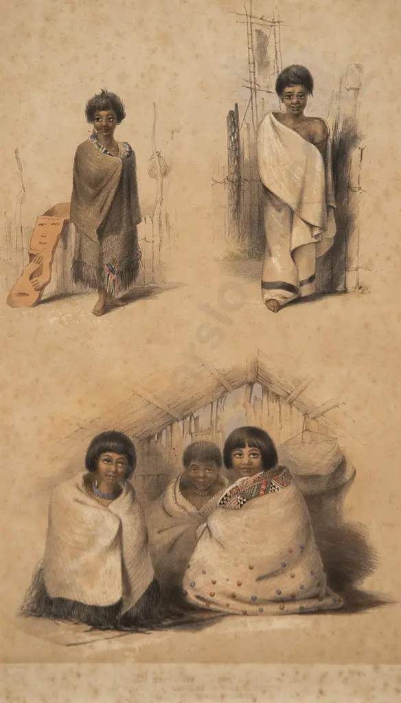 George French Angas (after) Natives Of Port Nicholson Image 1++
