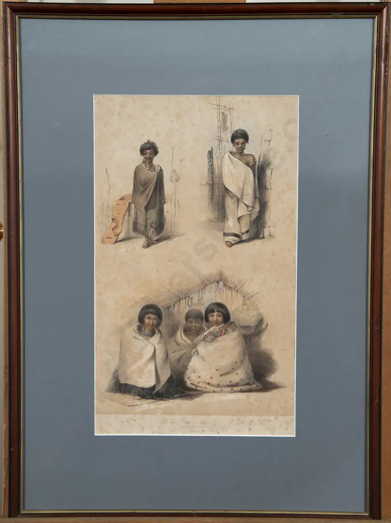 George French Angas (after) Natives Of Port Nicholson Image 1++