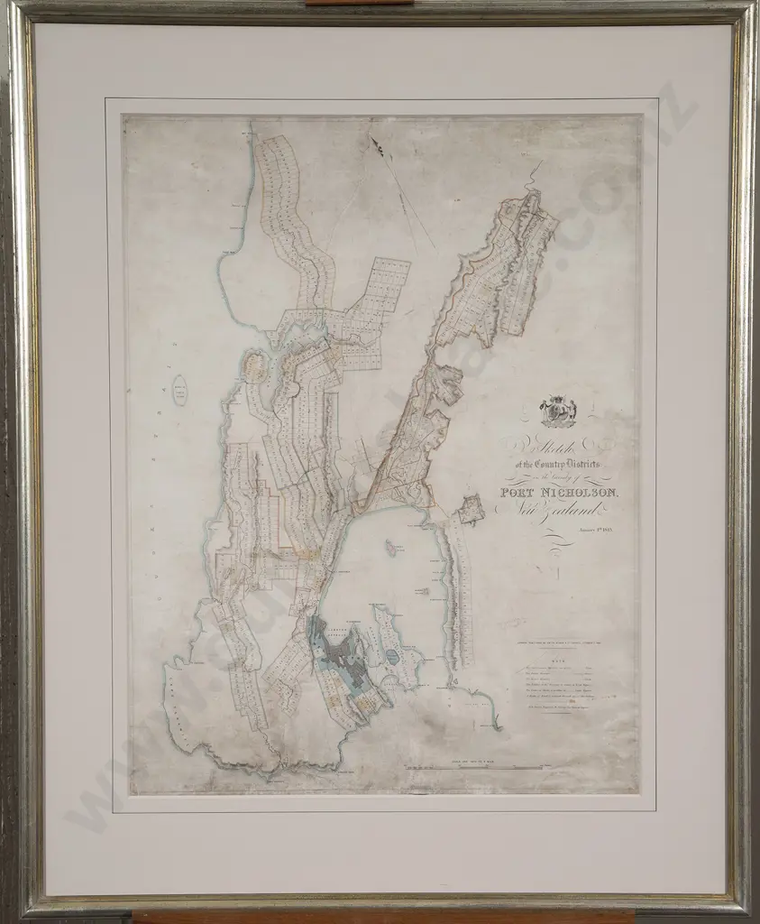 Samuel Charles Brees (Chief Surveyor) Sketch of the Country Districts in the Vicinity of Port Nicholson New Zealand January 4th 1843 (London) Image 1++