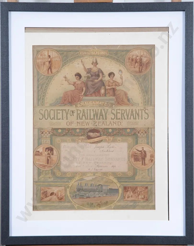 Victorian Amalgamated Society Of Railway Servants Of New Zealand Poster Image 1++