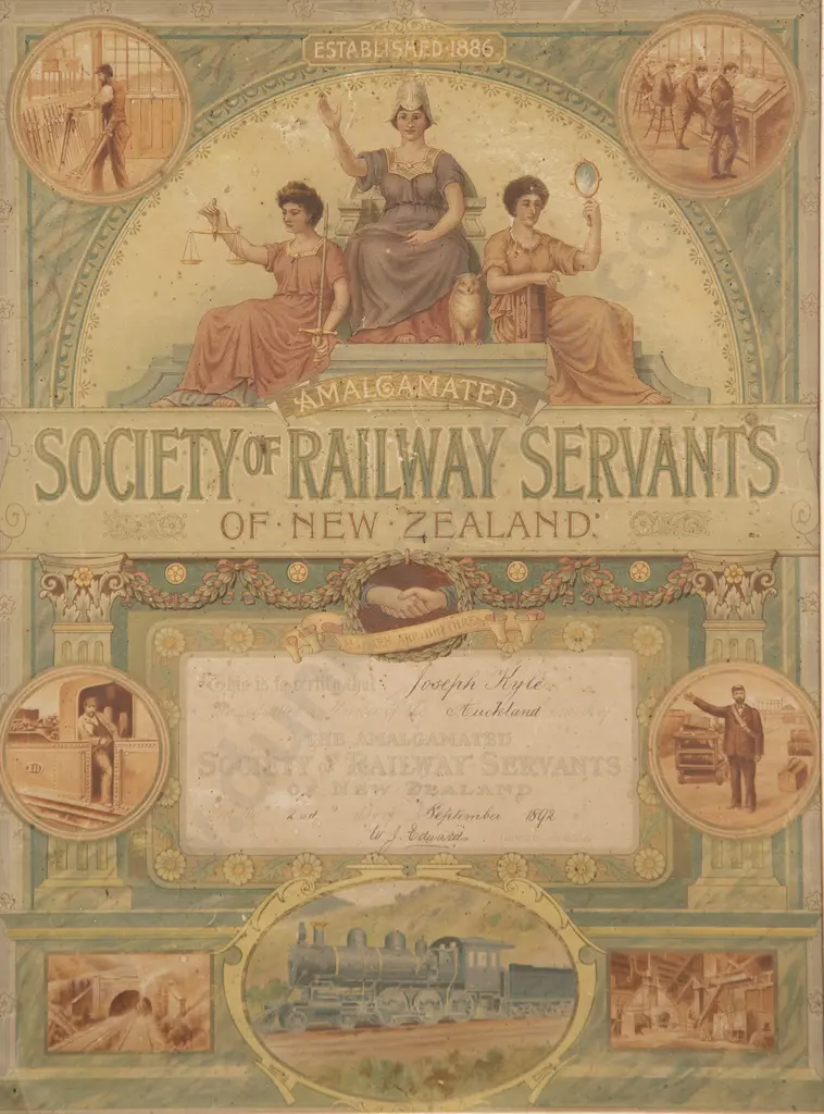 Victorian Amalgamated Society Of Railway Servants Of New Zealand Poster Image 1++
