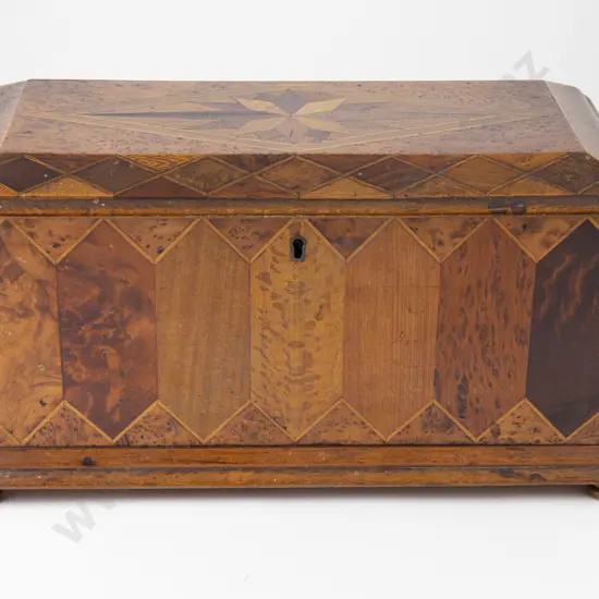 Late C19th NZ Colonial Specimen Wood Box By William Norrie