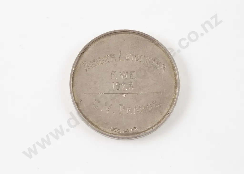 NZ Silver Royal Agricultural Society of NZ Medallion Image 1++