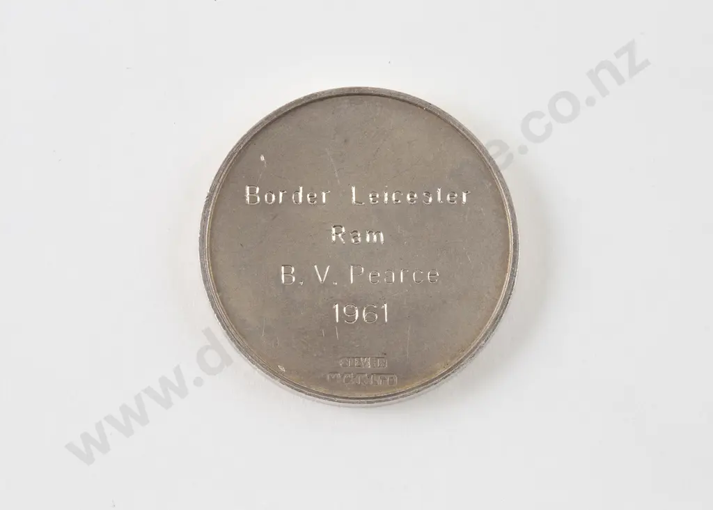 NZ Silver Royal Agricultural Society of NZ Medallion Image 1++