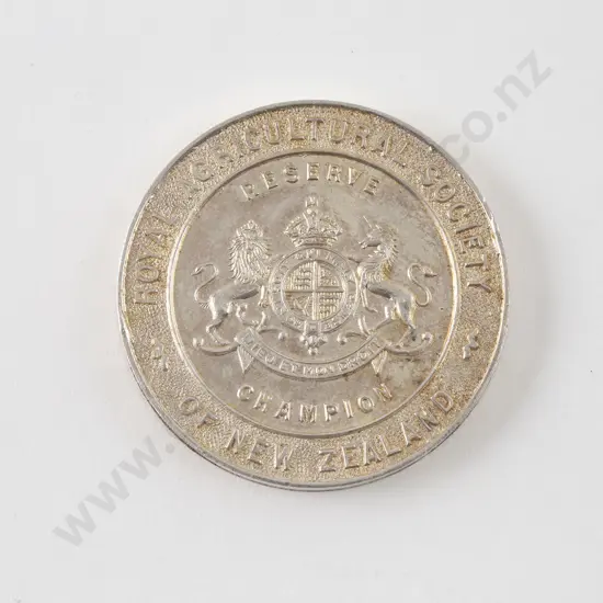 NZ Silver Royal Agricultural Society of NZ Medallion