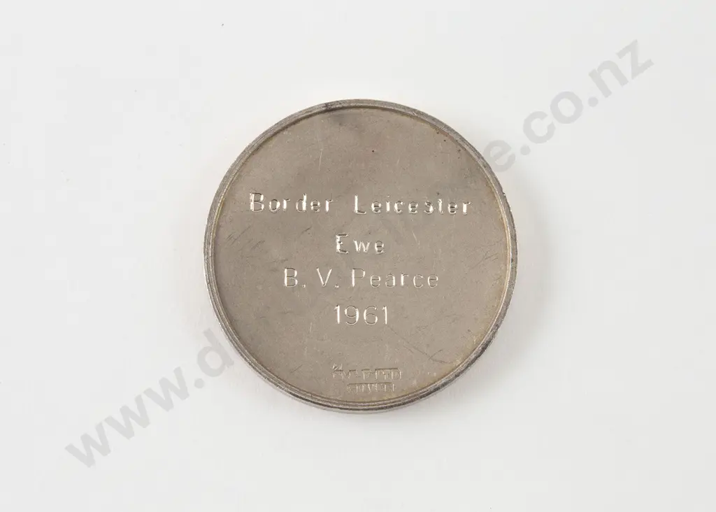 NZ Silver Royal Agricultural Society of NZ Medallion Image 1++