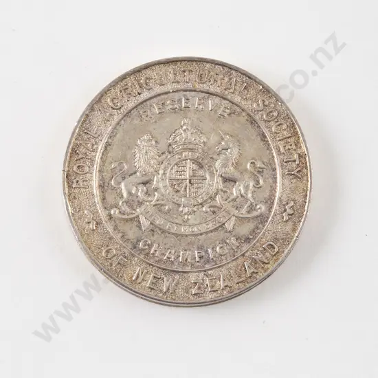 NZ Silver Royal Agricultural Society of NZ Medallion