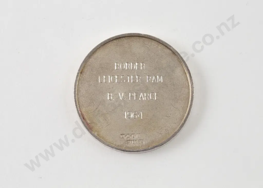 NZ Silver Royal Agricultural Society of NZ Medallion Image 1++