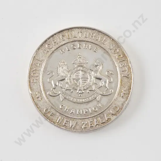 NZ Silver Royal Agricultural Society of NZ Medallion