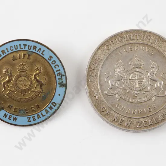 NZ Silver Royal Agricultural Society of NZ Medallion