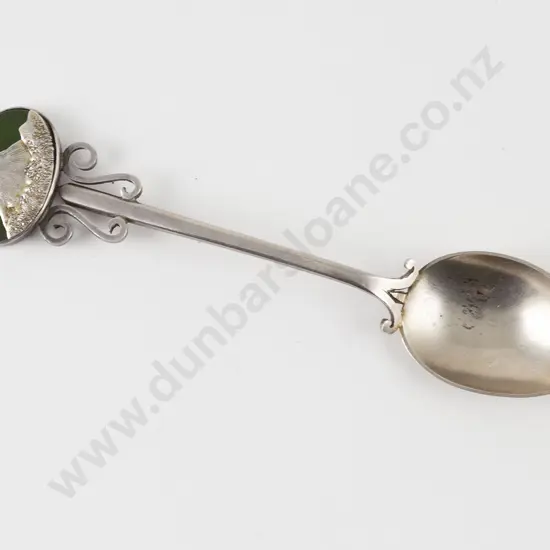 NZ Silver and Greenstone Teaspoon