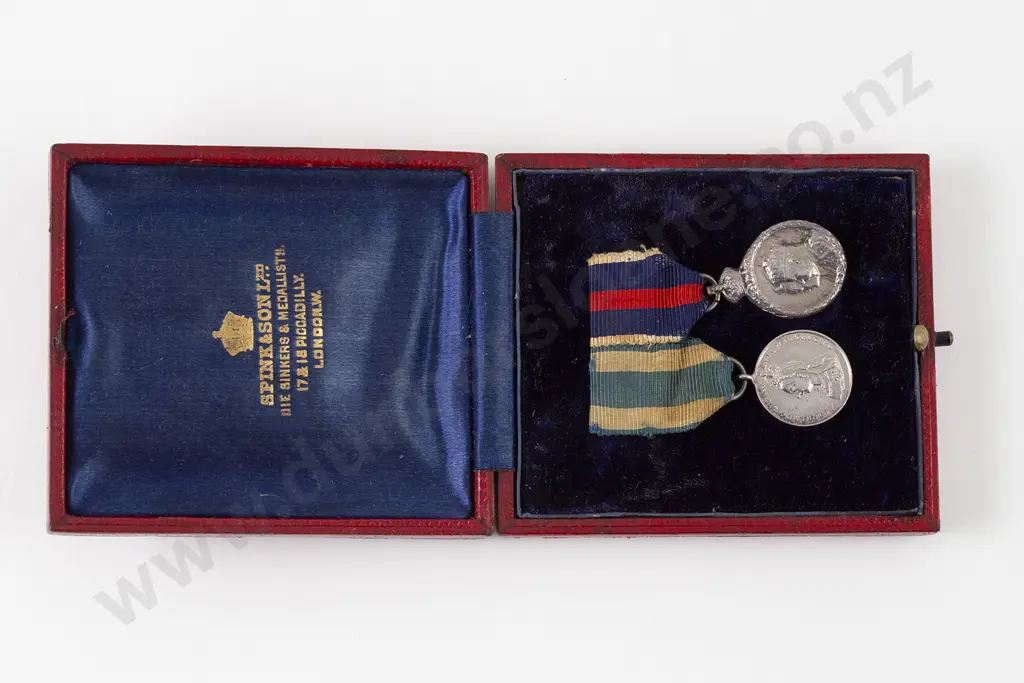 Pair SIlver Miniature Royal Commemorative Medals Attribution to Richard Seddon Image 1++