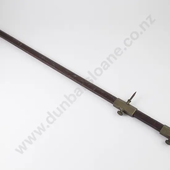 From the Family Studio of Anton Teutenberg: Brass & Mahogany  Sliding Gauge
