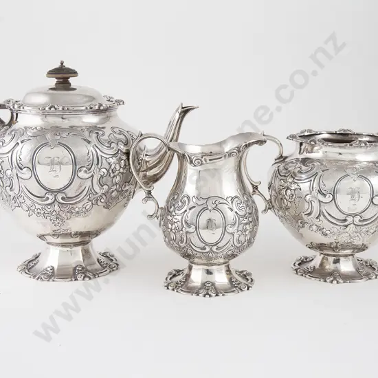 Geo 5 S/S Three Piece Tea Set