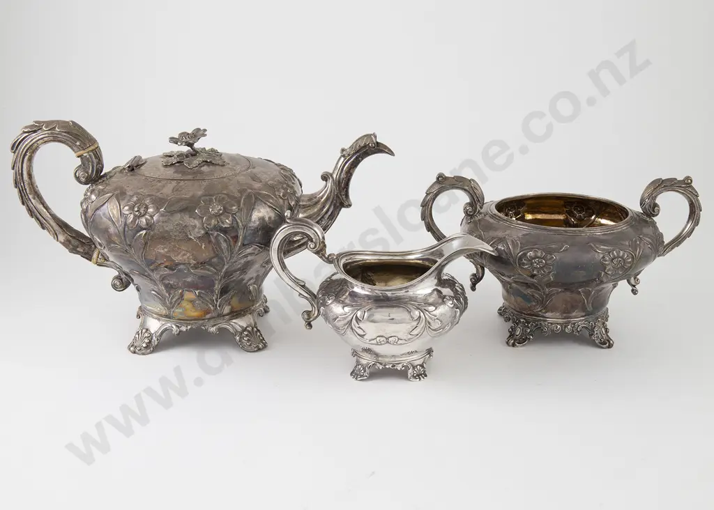 Composed Wm IV S/S Three Piece Teaset Image 1++