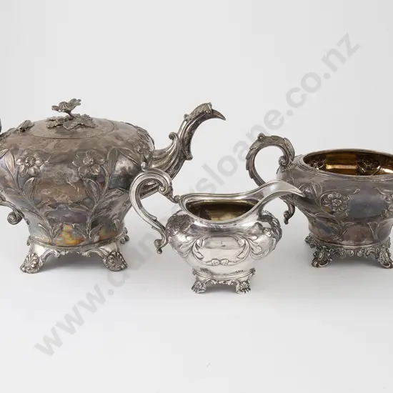 Composed Wm IV S/S Three Piece Teaset