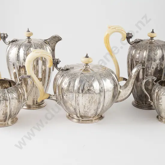 An Attractive QEII S/S 5 Piece Tea & Coffee Service