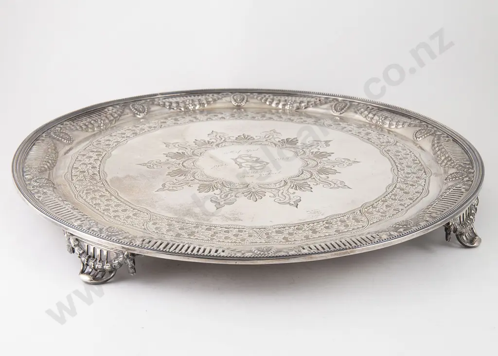 A Superb Large Victorian S/S Salver Image 1++