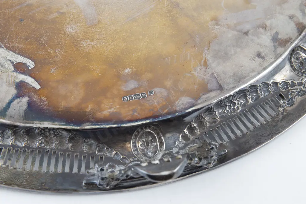 A Superb Large Victorian S/S Salver Image 1++