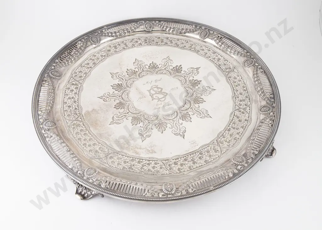 A Superb Large Victorian S/S Salver Image 1++