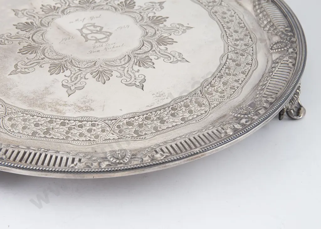 A Superb Large Victorian S/S Salver Image 1++