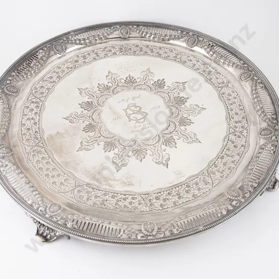 A Superb Large Victorian S/S Salver
