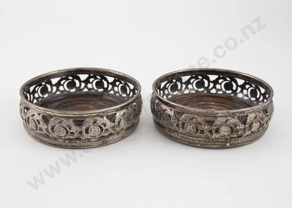 Pair WMF S/P Wine Coasters Image 1++