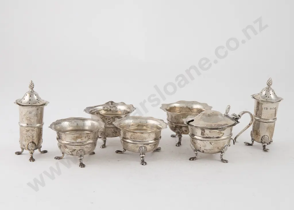 Composed Edw 7 S/S 7 Piece Cruet Set Image 1++